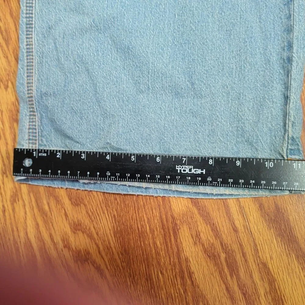 NO Boundaries Jeans Women’s Size 16 Light Enzyme W Tint Denim Wide Leg Zip NEW